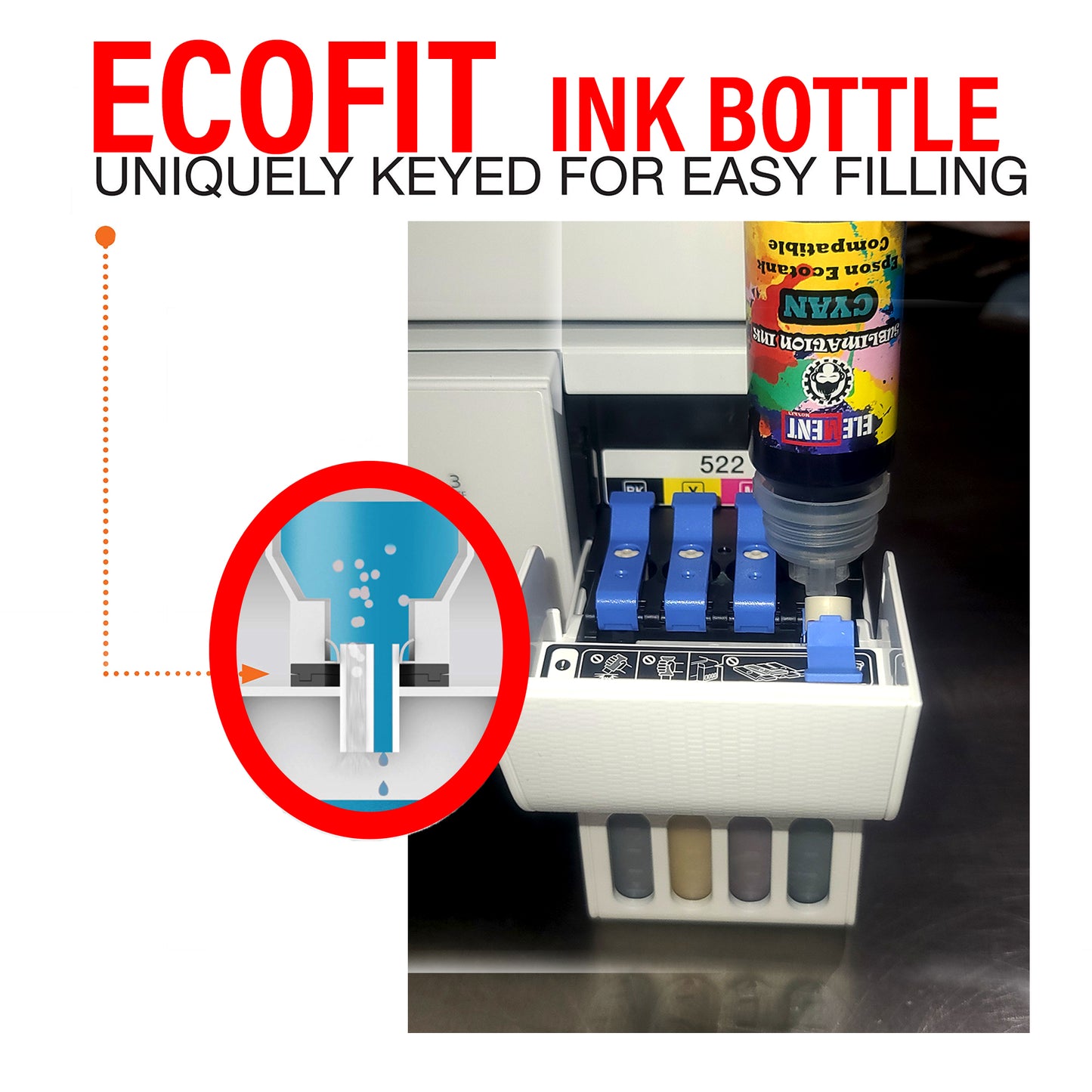 Sublimation Ink for Epson ET 8550 & ET 8500